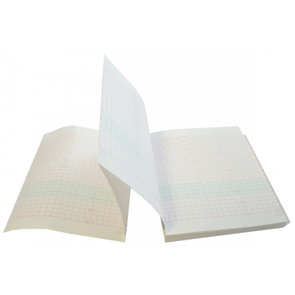 Papier pour cardiotocographe LETO 8 - Echelle 20 BPM (10 liasses)
