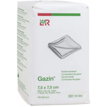 Compresses de gaze tissées non stériles LR Gazin - 17 fils (sachet de 100)