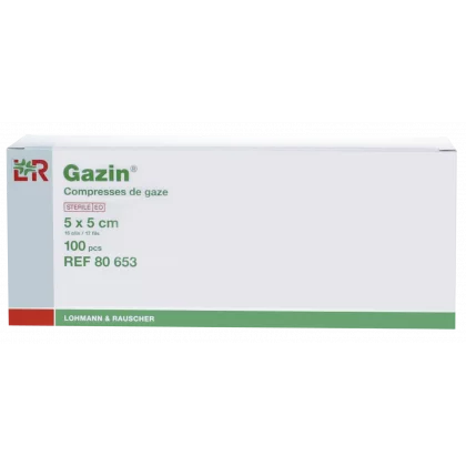 Compresses de gaze tissées stériles LR Gazin - 17 fils (boite de 100)