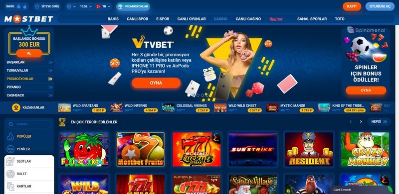 Mostbet Sitesi: Büyük Ödüller ve Promosyonlar